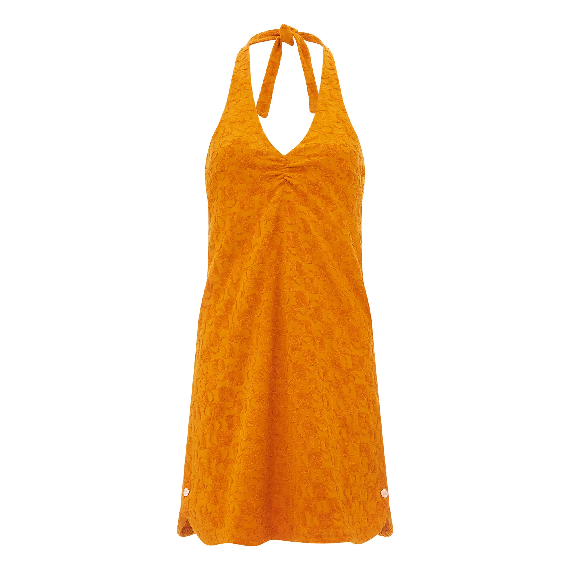 Alma Deia Apricot Organic Terry Backless Dress