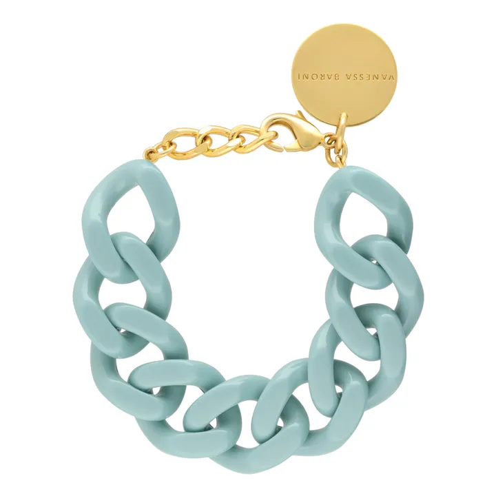 Flat Chain Bracelet | Light Blue- Product image n°0