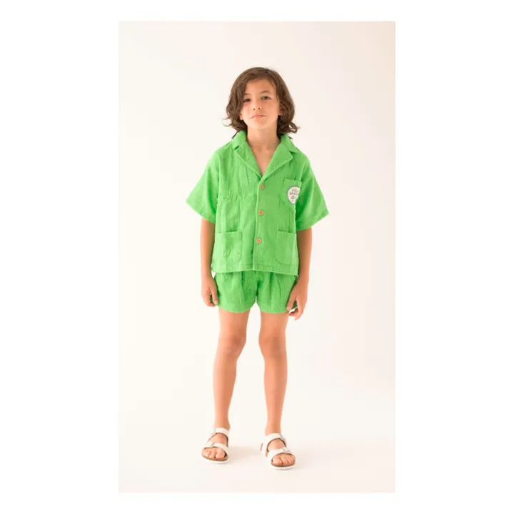 Set camicia e pantaloncini in spugna | Verde- Immagine del prodotto n°1