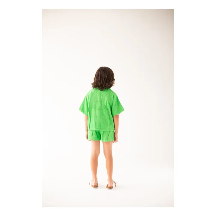 Set camicia e pantaloncini in spugna | Verde- Immagine del prodotto n°2