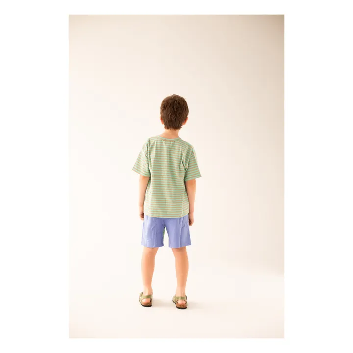 T-Shirt Bio-Baumwolle gestreift | Wassergrün- Produktbild Nr. 2