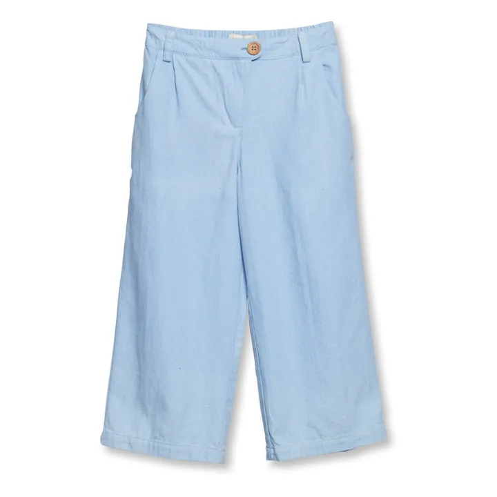 Pantalon Large | Bleu ciel- Image produit n°0