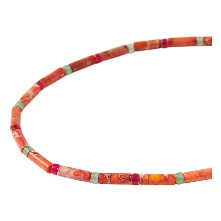 Tsikis x Alma Deia Exclusive - Halskette Inca | Orange- Produktbild Nr. 1