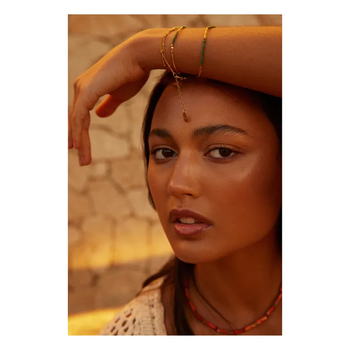 Tsikis x Alma Deia Exclusive - Halskette Inca | Orange- Produktbild Nr. 5