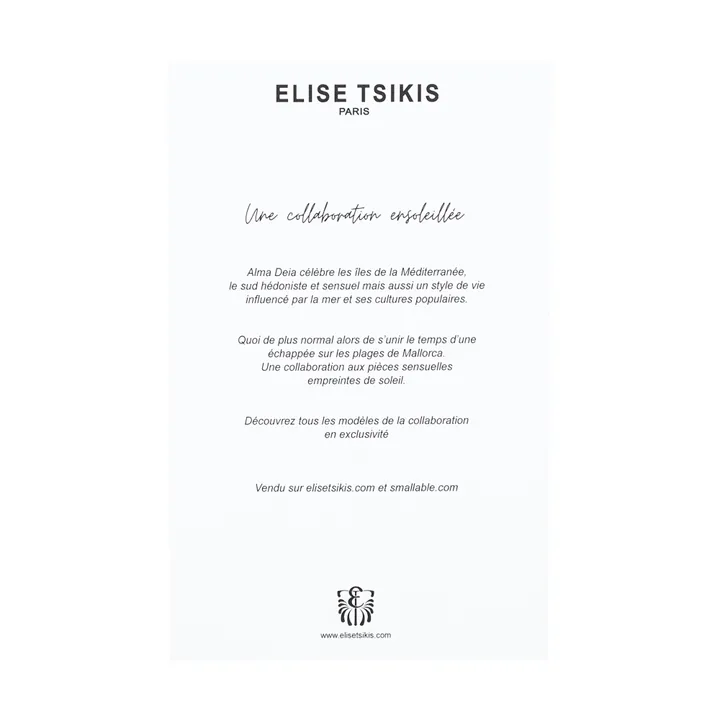 Exclusivité Elise Tsikis x Alma Deia - Boucles d'Oreilles Marcia | Bleu turquoise- Image produit n°5