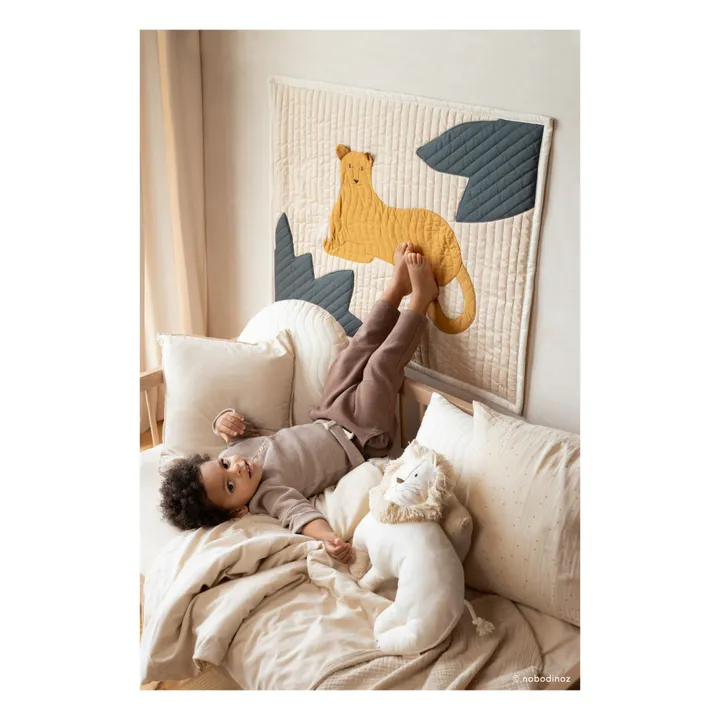 Coussin Lion | Blanc- Image produit n°1