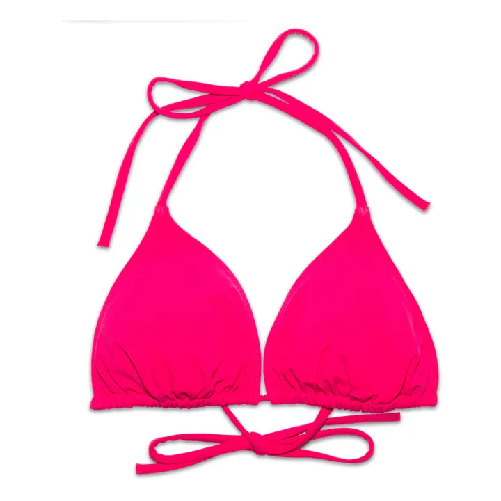 Triangle Bikini Top | Fluorescent pink- Product image n°0