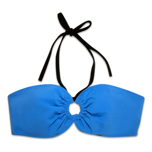 Top Bikini fascia bicolore | Blu reale