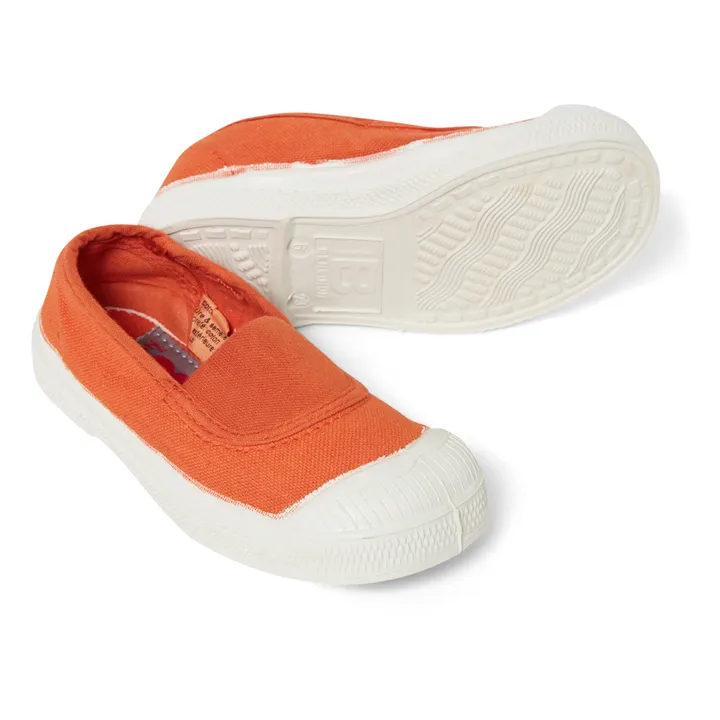 Vegan Elastic Sneakers | Coral- Product image n°1