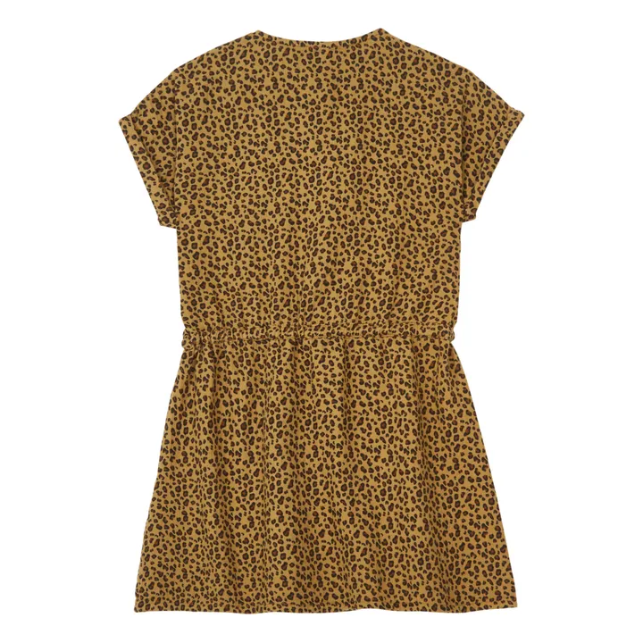 Esclusiva Marlot x Smallable - Vestito in garza di cotone leopardato Baïa | Caramello- Immagine del prodotto n°6