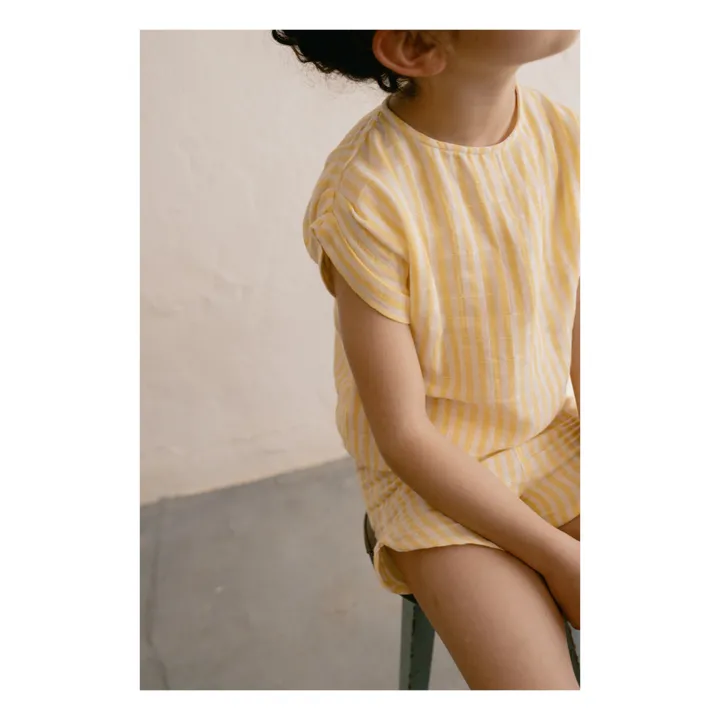 Camiseta de manga corta de algodón Praslin | Amarillo- Imagen del producto n°4