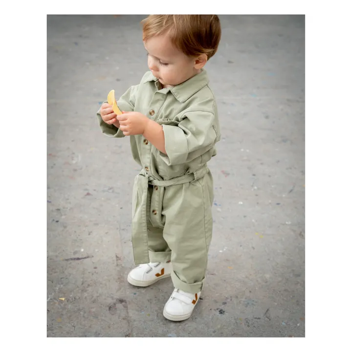 Teo Organic Cotton Jumpsuit | Green- Product image n°4