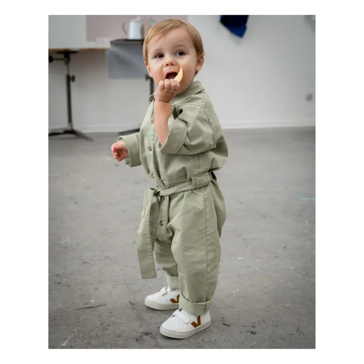 Teo Organic Cotton Jumpsuit | Green- Product image n°5