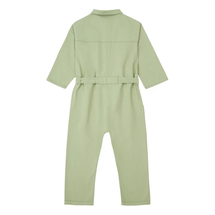 Teo Organic Cotton Jumpsuit | Green- Product image n°7
