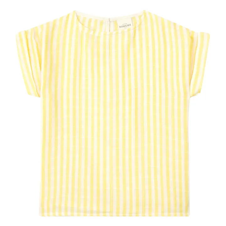Camiseta de manga corta de algodón Praslin | Amarillo- Imagen del producto n°0
