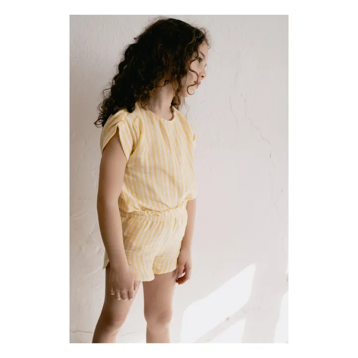 Camiseta de manga corta de algodón Praslin | Amarillo- Imagen del producto n°2