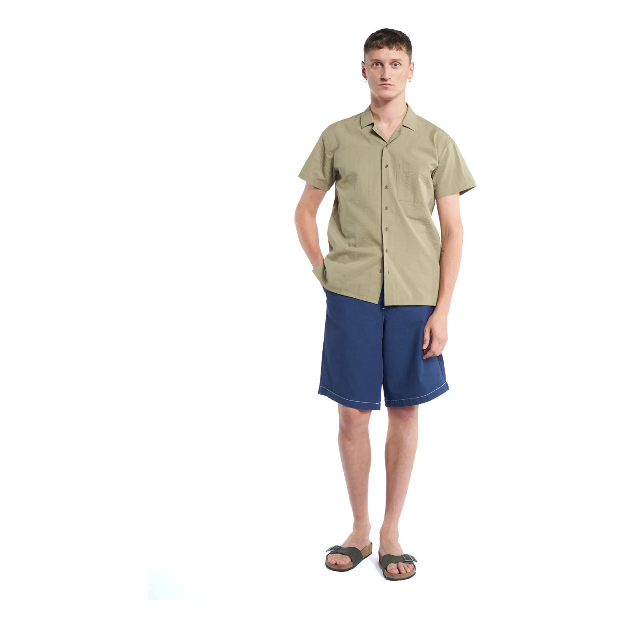 Olow Unisex Khaki Okina Short Sleeved Shirt