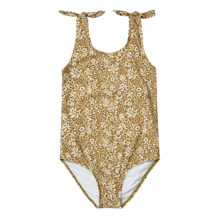 Floral Print Swimsuit | Ochre- Product image n°0