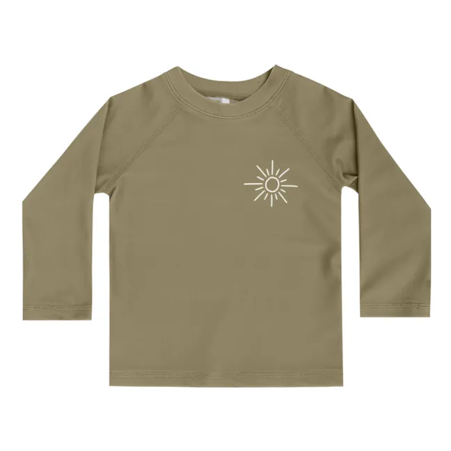 Unifarbenes Anti-UV T-Shirt | Dunkelkaki