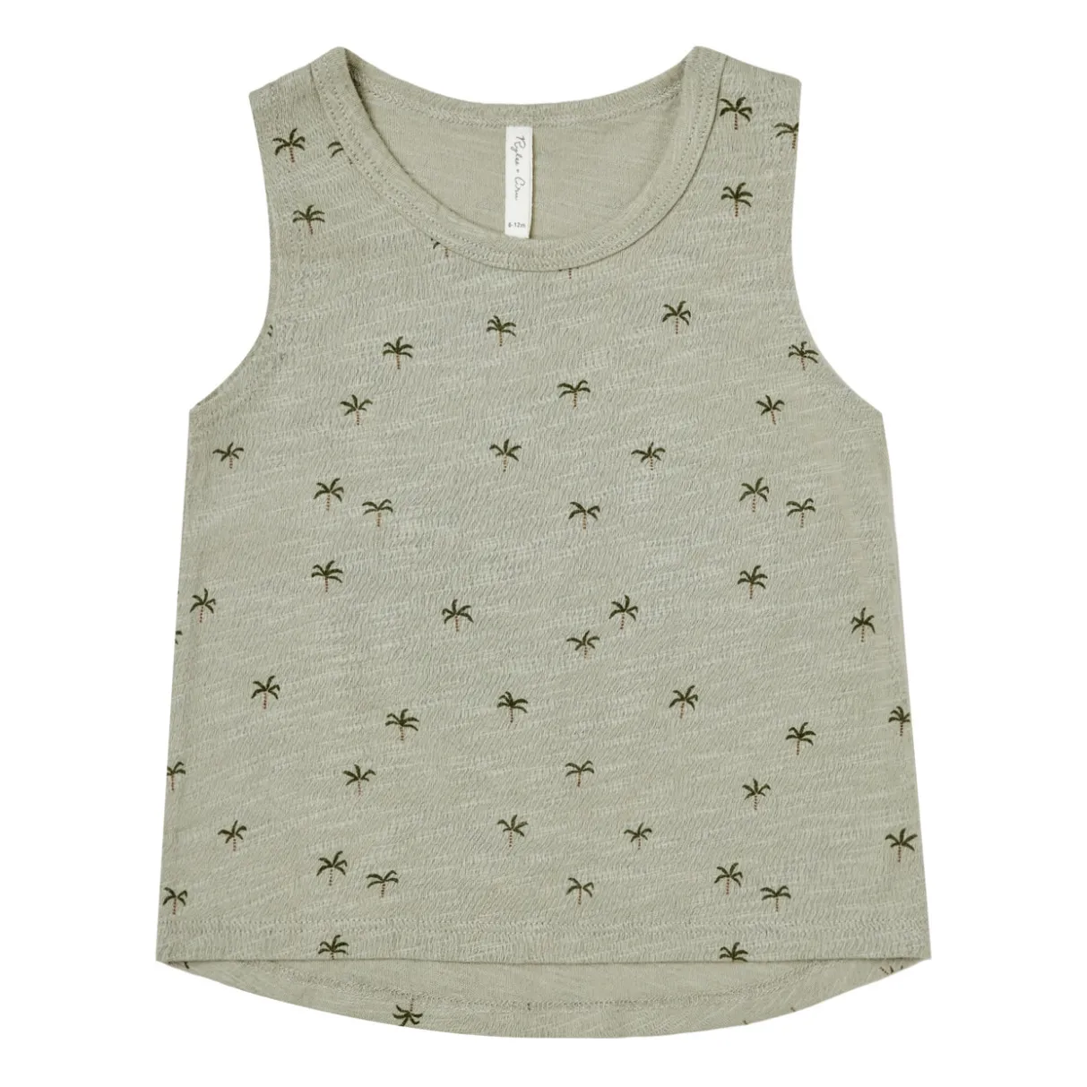 Rylee + Cru Sage Palm Print Tank Top