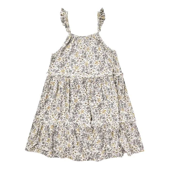 2024 Rylee + Cru Ruffle Collar Floral Linen Dress