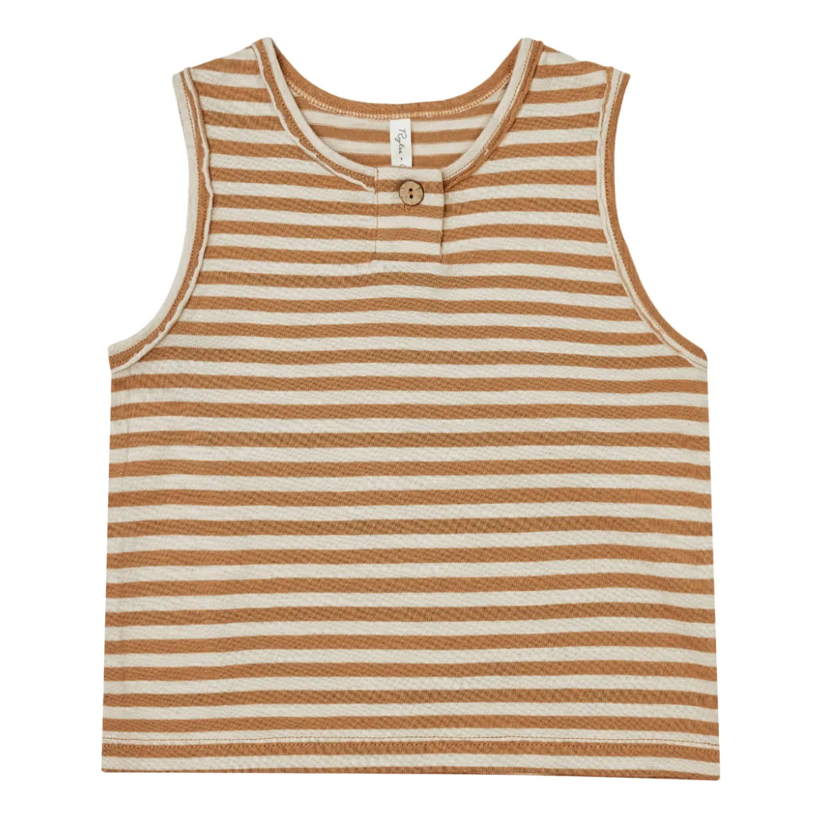 Rylee + Cru Camel Striped Tank Top