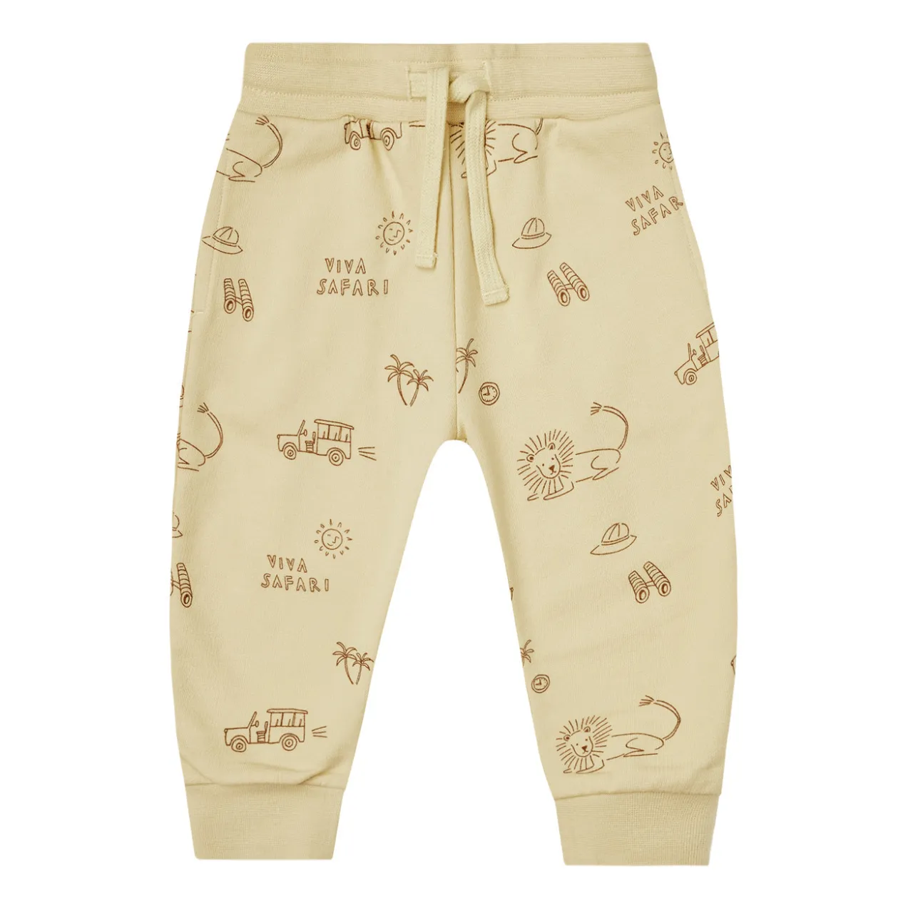 Rylee + Cru Pale Yellow Terry Safari Joggers