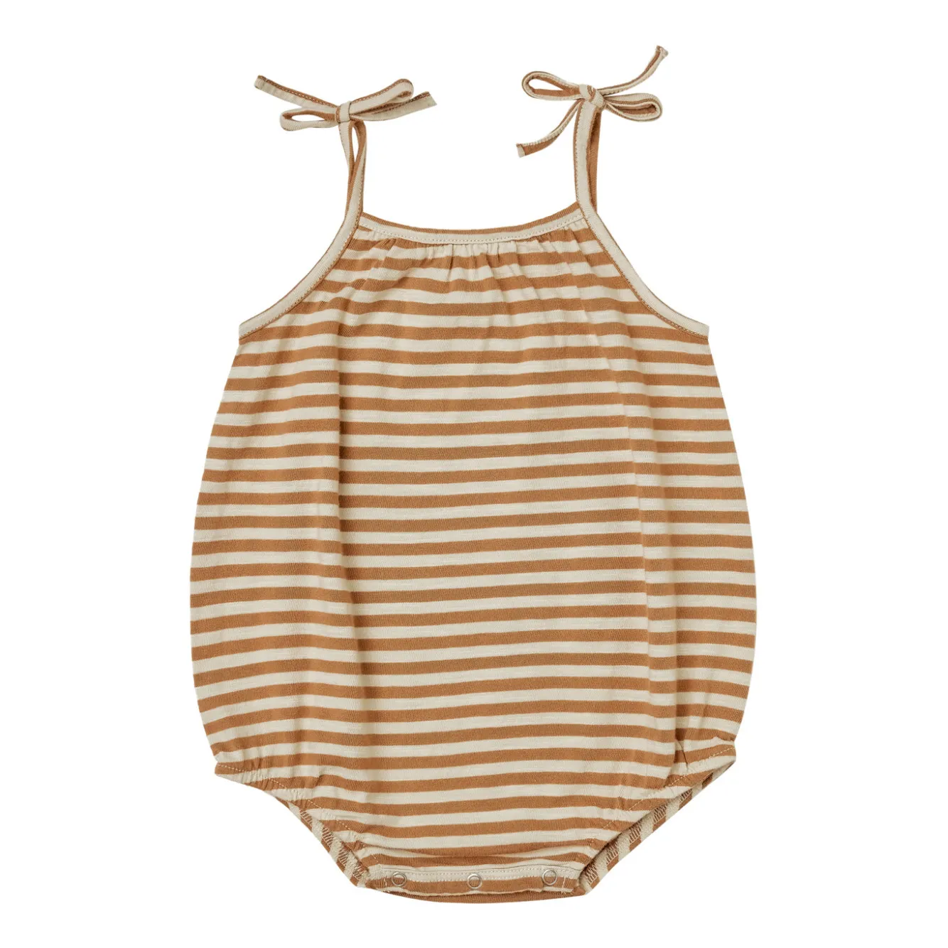 Rylee + Cru Camel Terry Apple Romper