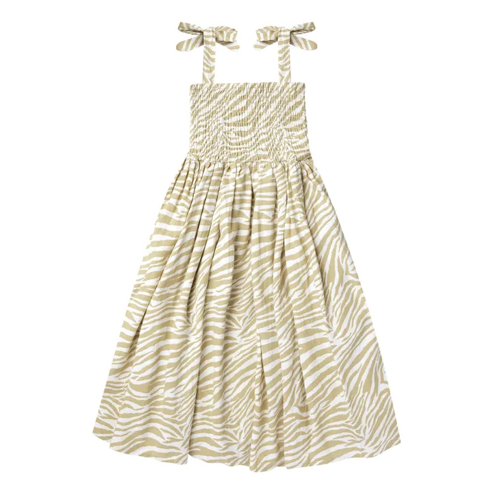 Robe Ivy Imprimé Zèbre | Ecru- Image produit n°0