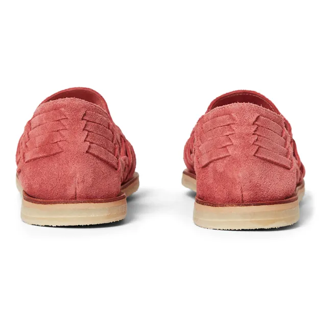 Alegre Suede Sandals | Raspberry red
