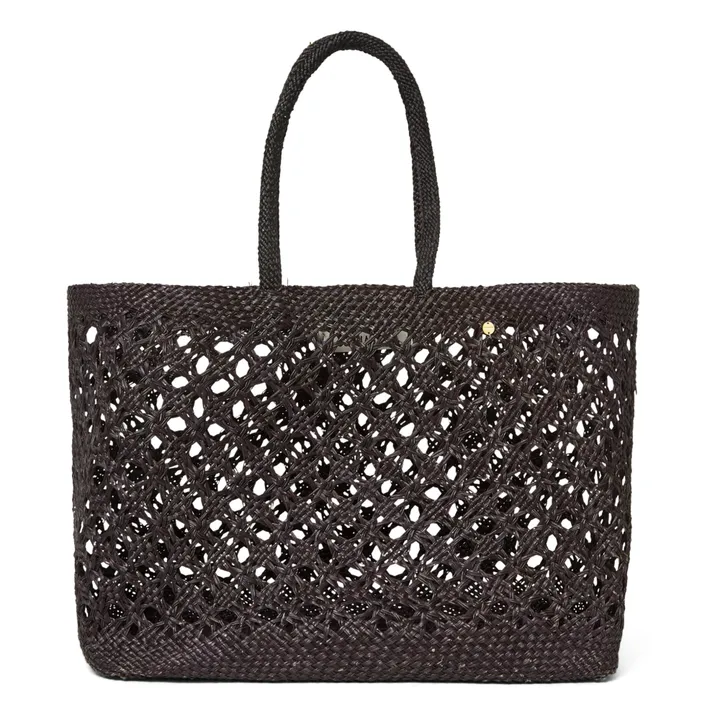 Syros Iraca Medium Basket Bag | Black- Product image n°0