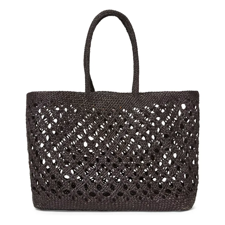 Syros Iraca Medium Basket Bag | Black- Product image n°1
