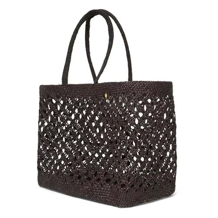 Syros Iraca Medium Basket Bag | Black- Product image n°2