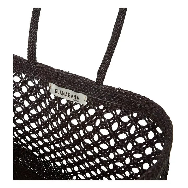 Syros Iraca Medium Basket Bag | Black- Product image n°3