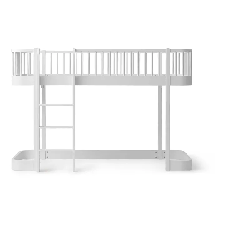 Lit mezzanine mi-haut Wood Original 90x200 cm | Blanc- Image produit n°0