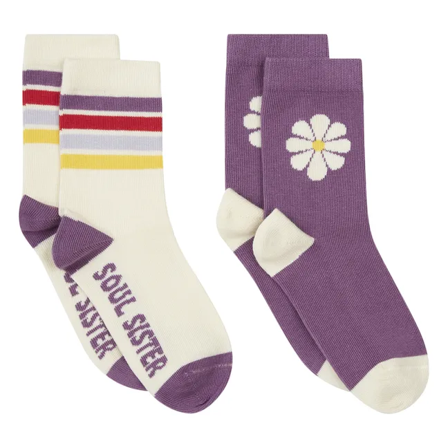 Calcetines Flower Soul 2 Pack | Blanco Roto