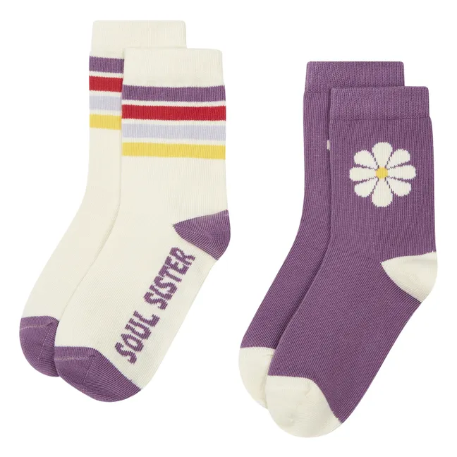 Calcetines Flower Soul 2 Pack | Blanco Roto