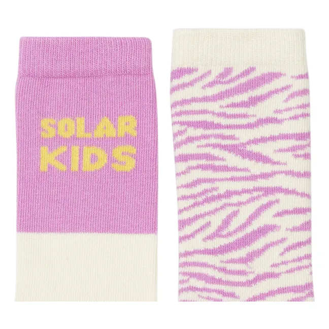 Pack 2 Chaussettes Zebra Solar | Blanc cassé