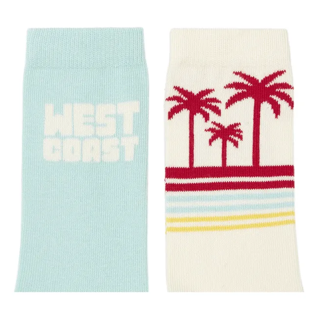 West Palm Socks - Set of 2 Pairs  | Off white