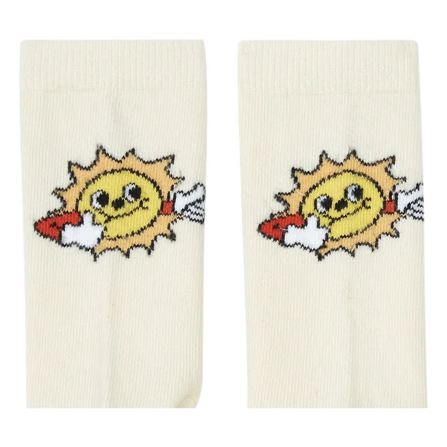 Calcetines Stripes Sun 2 Pack | Blanco Roto