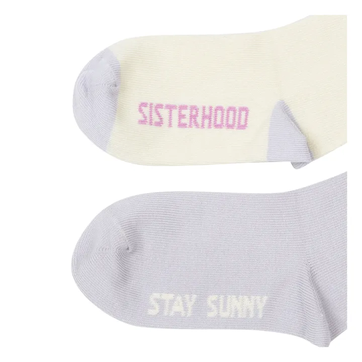 2er-Pack Socken Sisterhood Sunny | Grauweiß- Produktbild Nr. 2