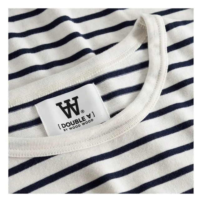 Striped Long Sleeve T-shirt | Navy blue - Off-white