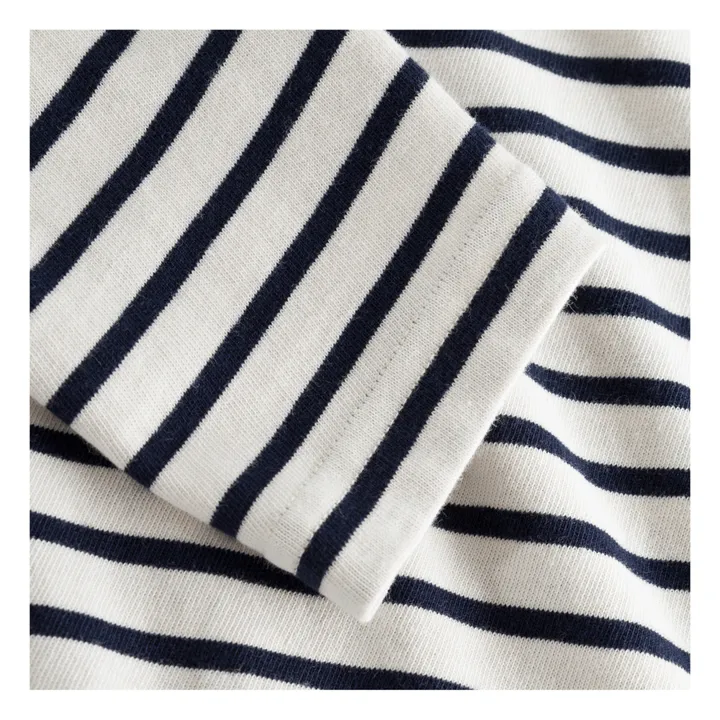 T-shirt a maniche lunghe Marinière | Blu marino - Ecru- Immagine del prodotto n°3