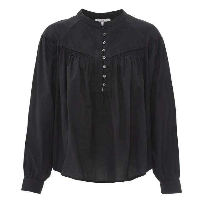 Blouse Delilah Popeline de Coton | Noir