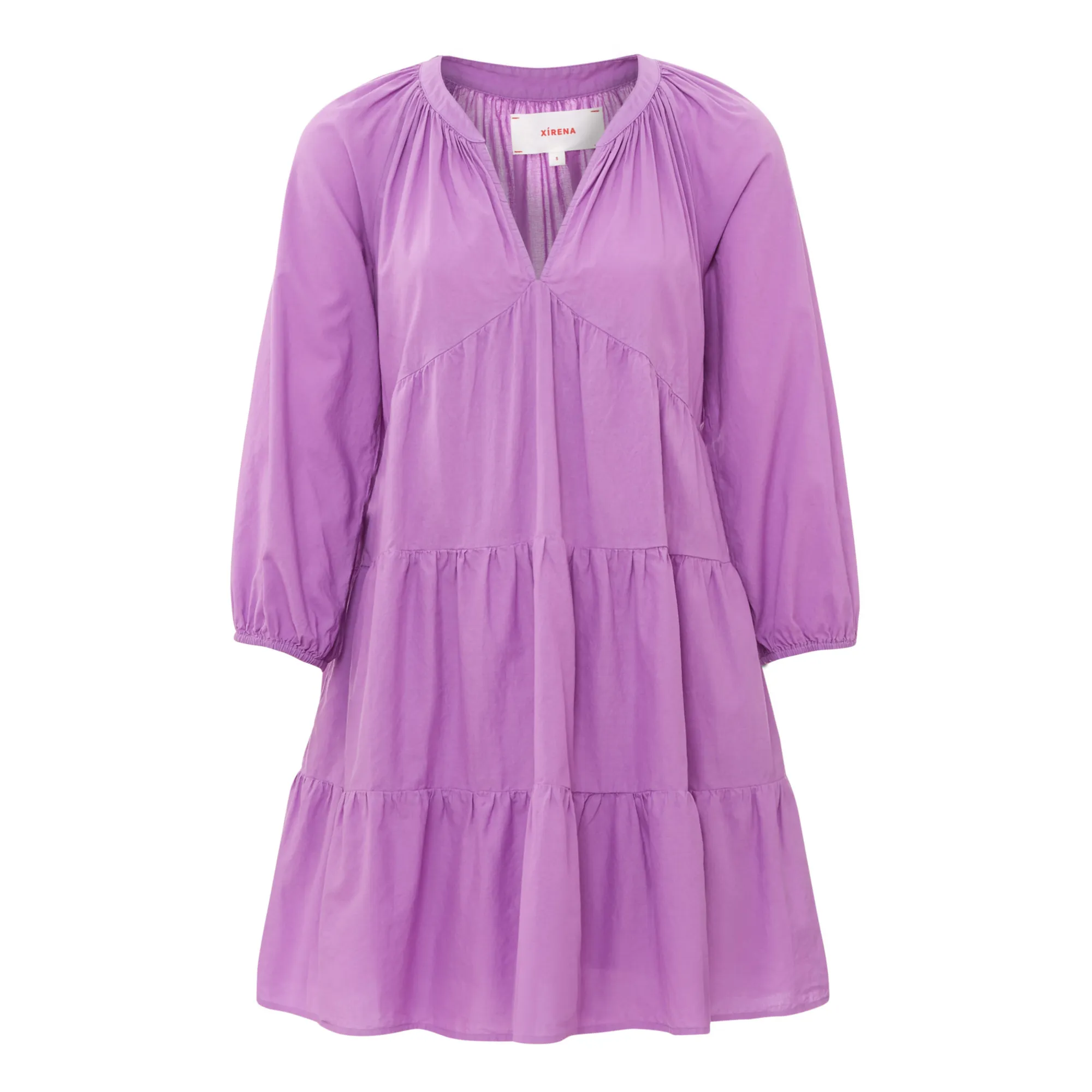 Xirena Purple Nadia Cotton Poplin Dress
