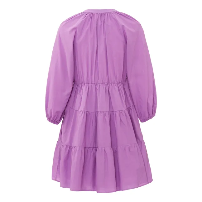 Vestido de popelina de algodón Nadia | Violeta