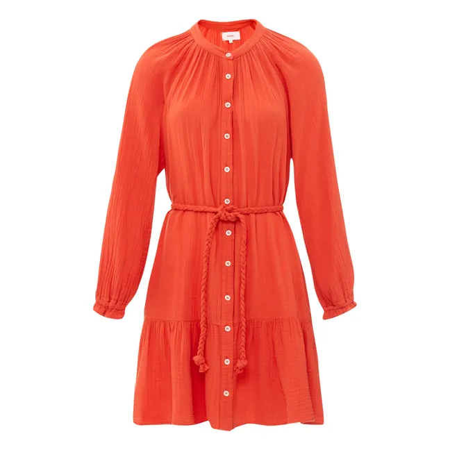 Robe Rainey Gaze de Coton | Mandarine
