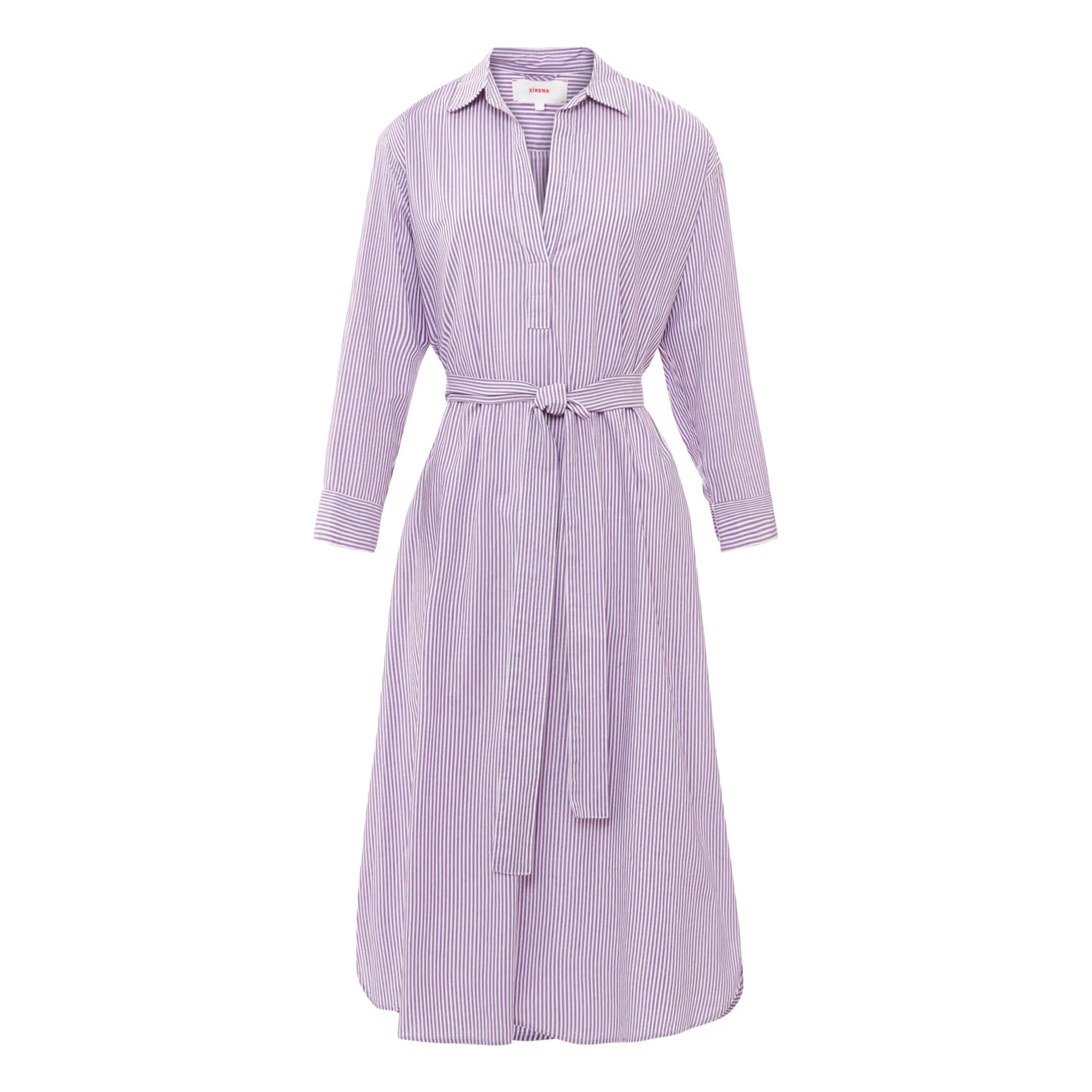 Xirena Purple Marlowe Amalfi Striped Dress