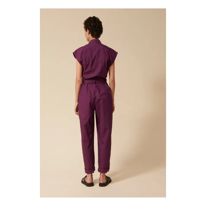 Jumpsuit Texas Baumwollpopeline | Violett- Produktbild Nr. 5