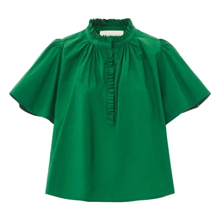 Blouse Seville Popeline de Coton | Vert- Image produit n°0